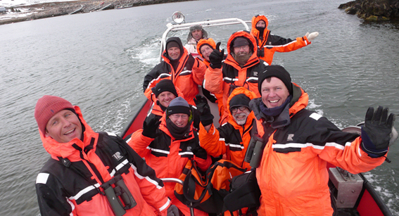 De groep bij aankomst in Syltefjord
